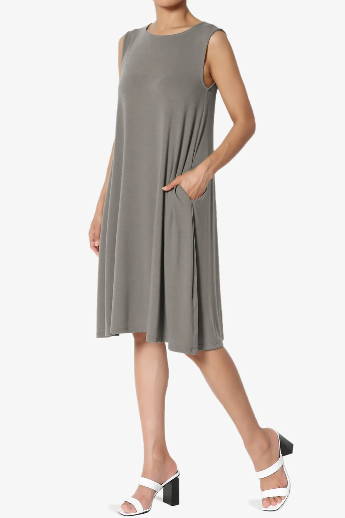 Allie Sleeveless Jersey A-Line Dress