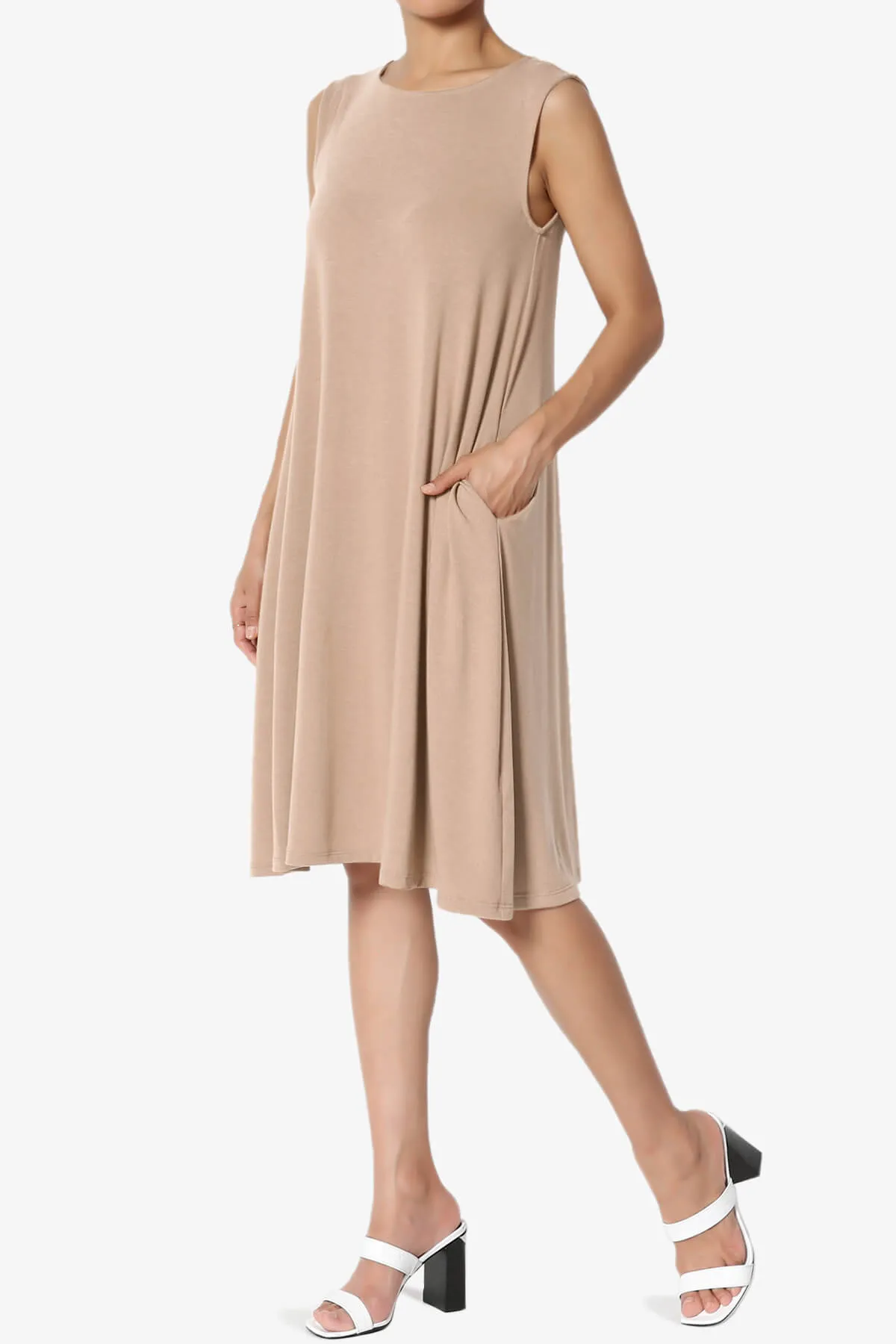 Allie Sleeveless Jersey A-Line Dress