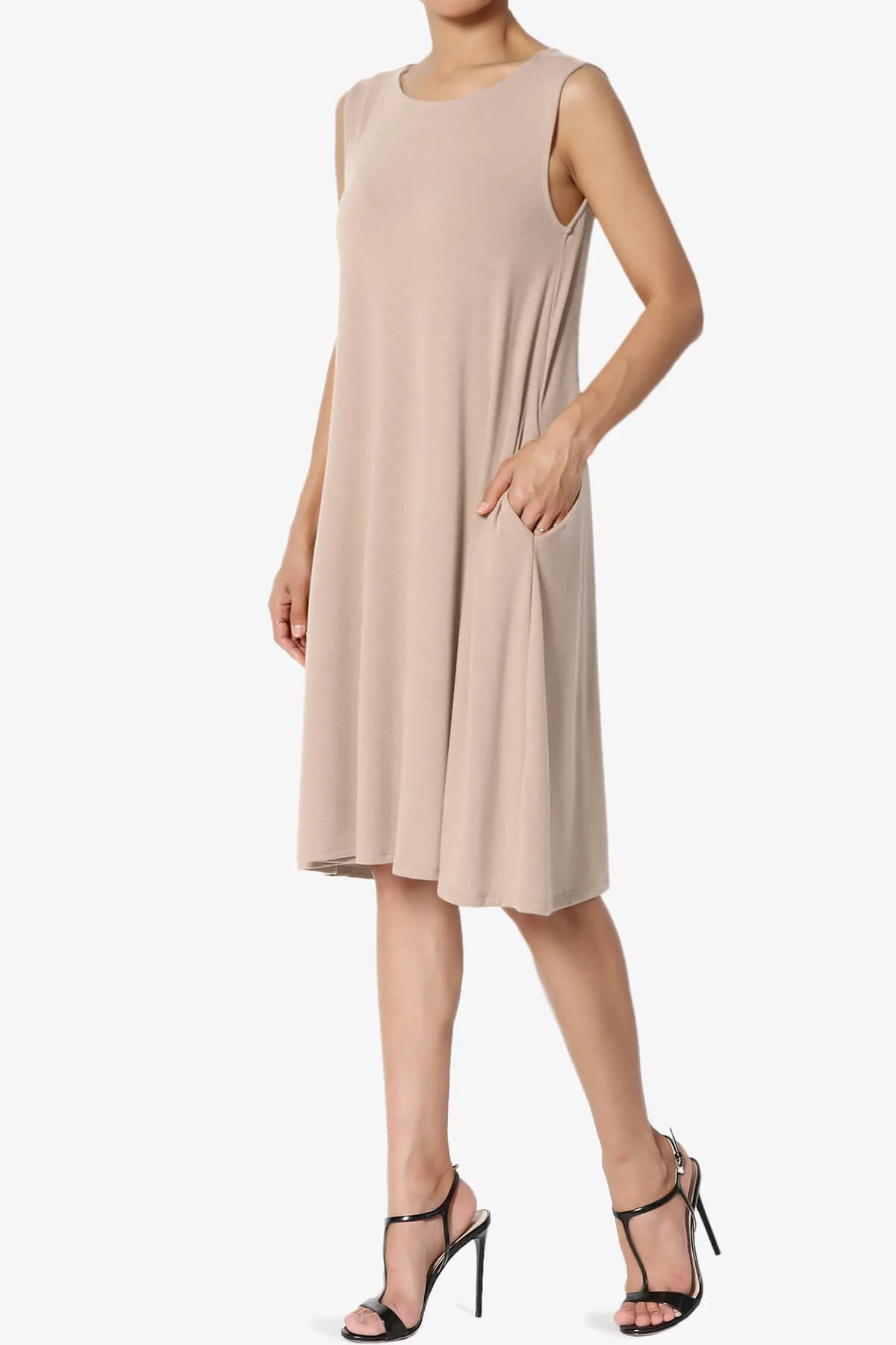 Allie Sleeveless Jersey A-Line Dress