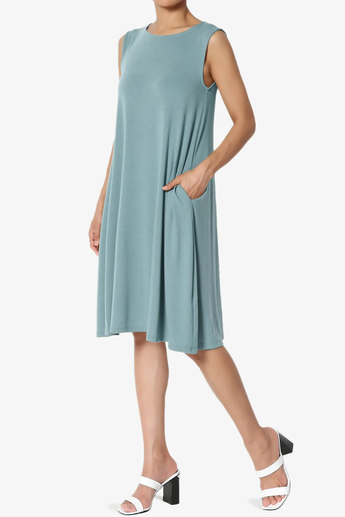 Allie Sleeveless Jersey A-Line Dress
