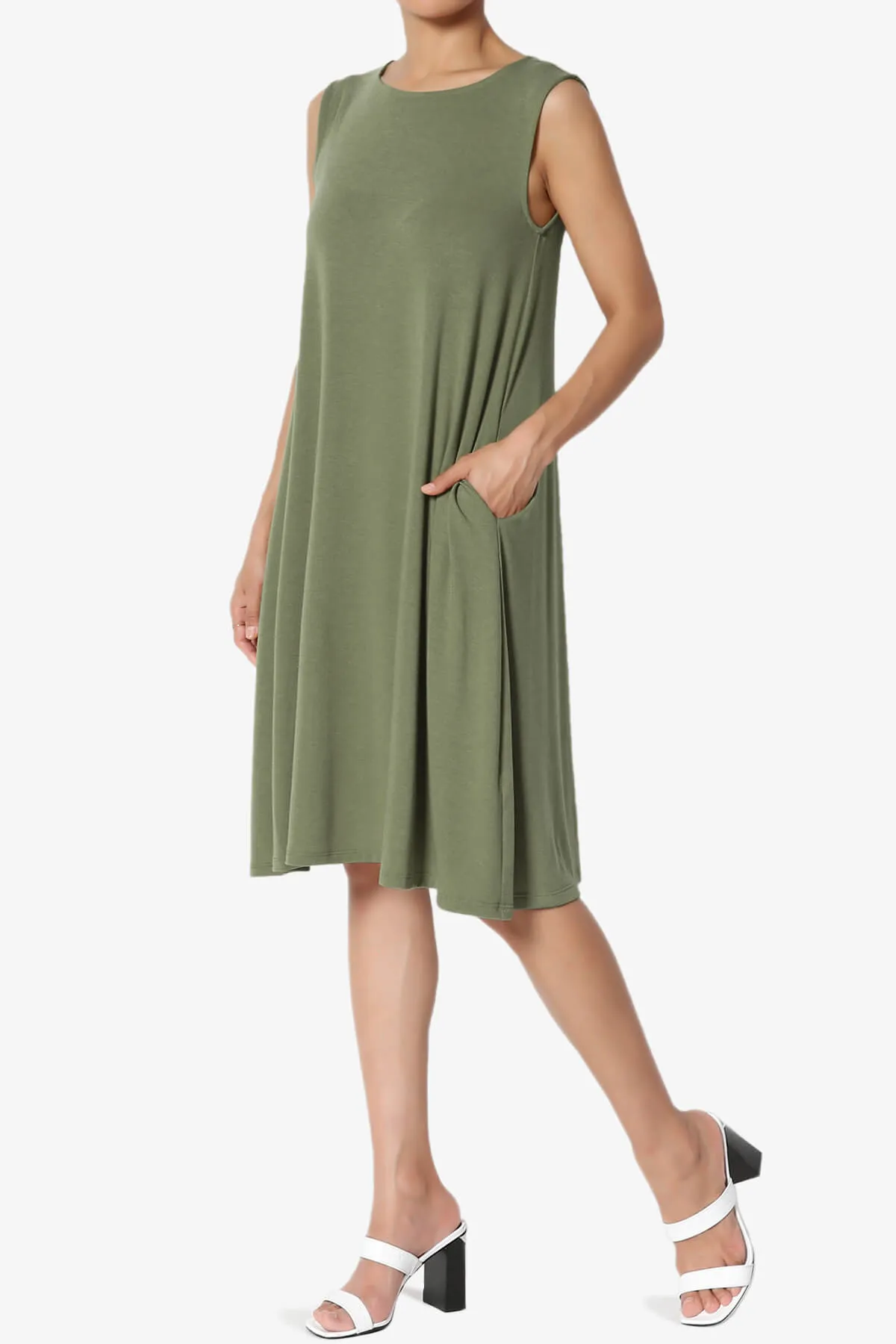 Allie Sleeveless Jersey A-Line Dress