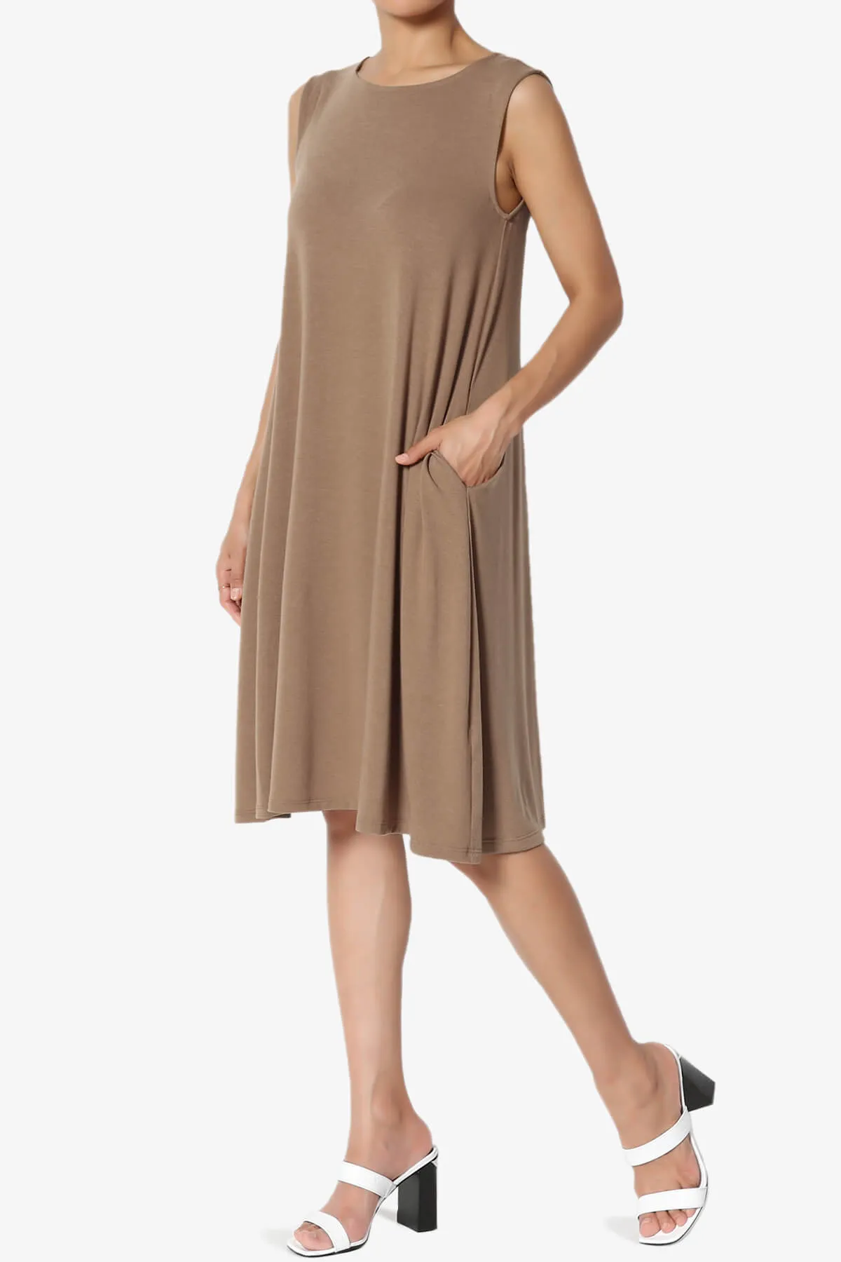 Allie Sleeveless Jersey A-Line Dress