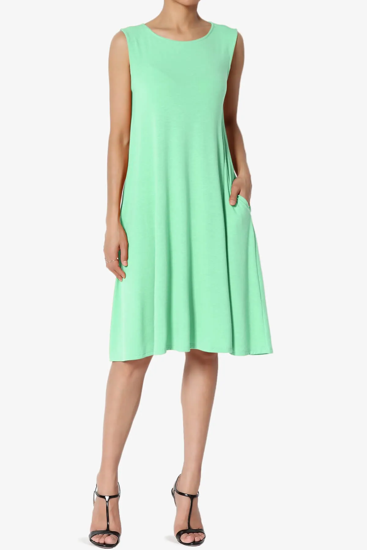 Allie Sleeveless Jersey A-Line Dress