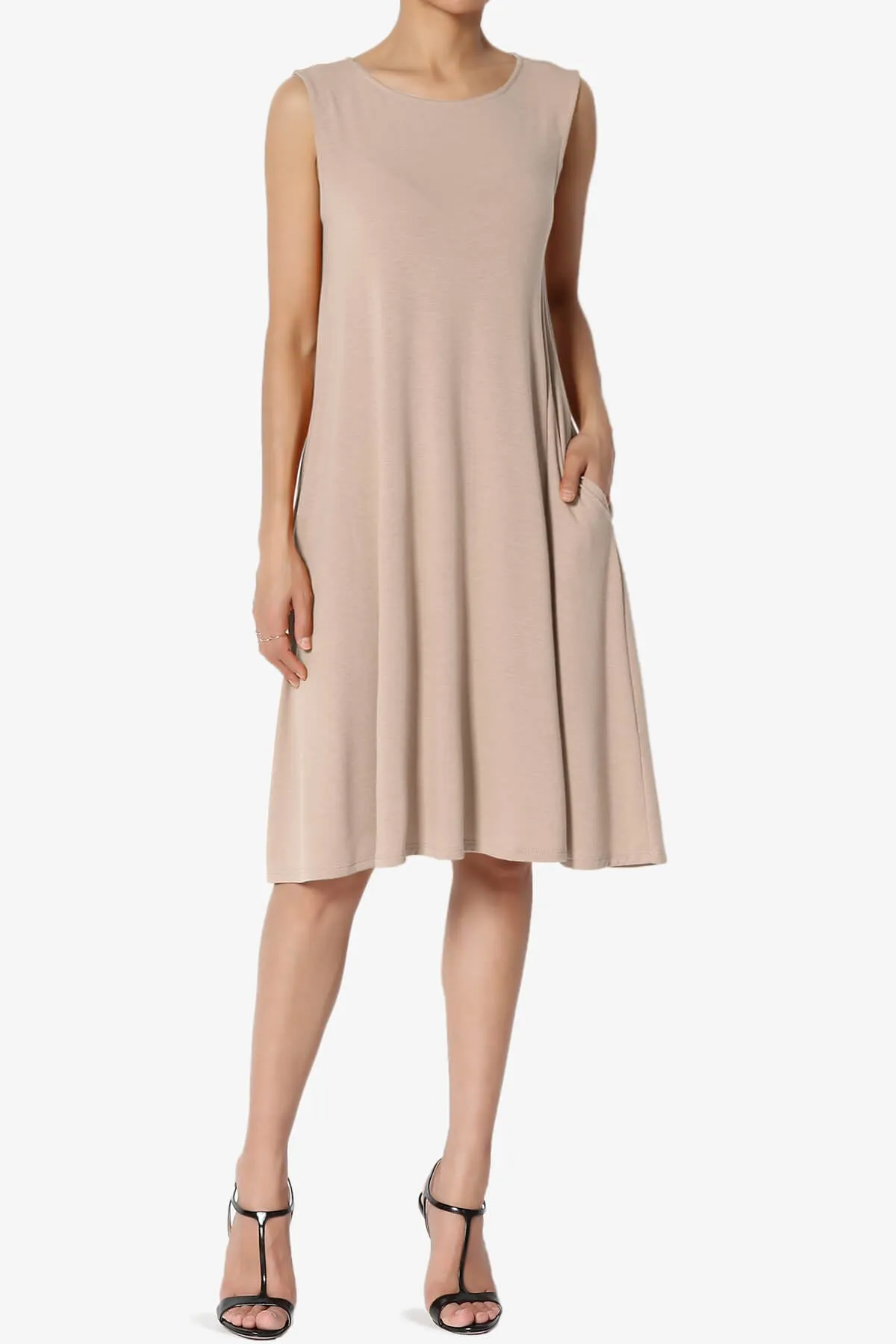 Allie Sleeveless Jersey A-Line Dress