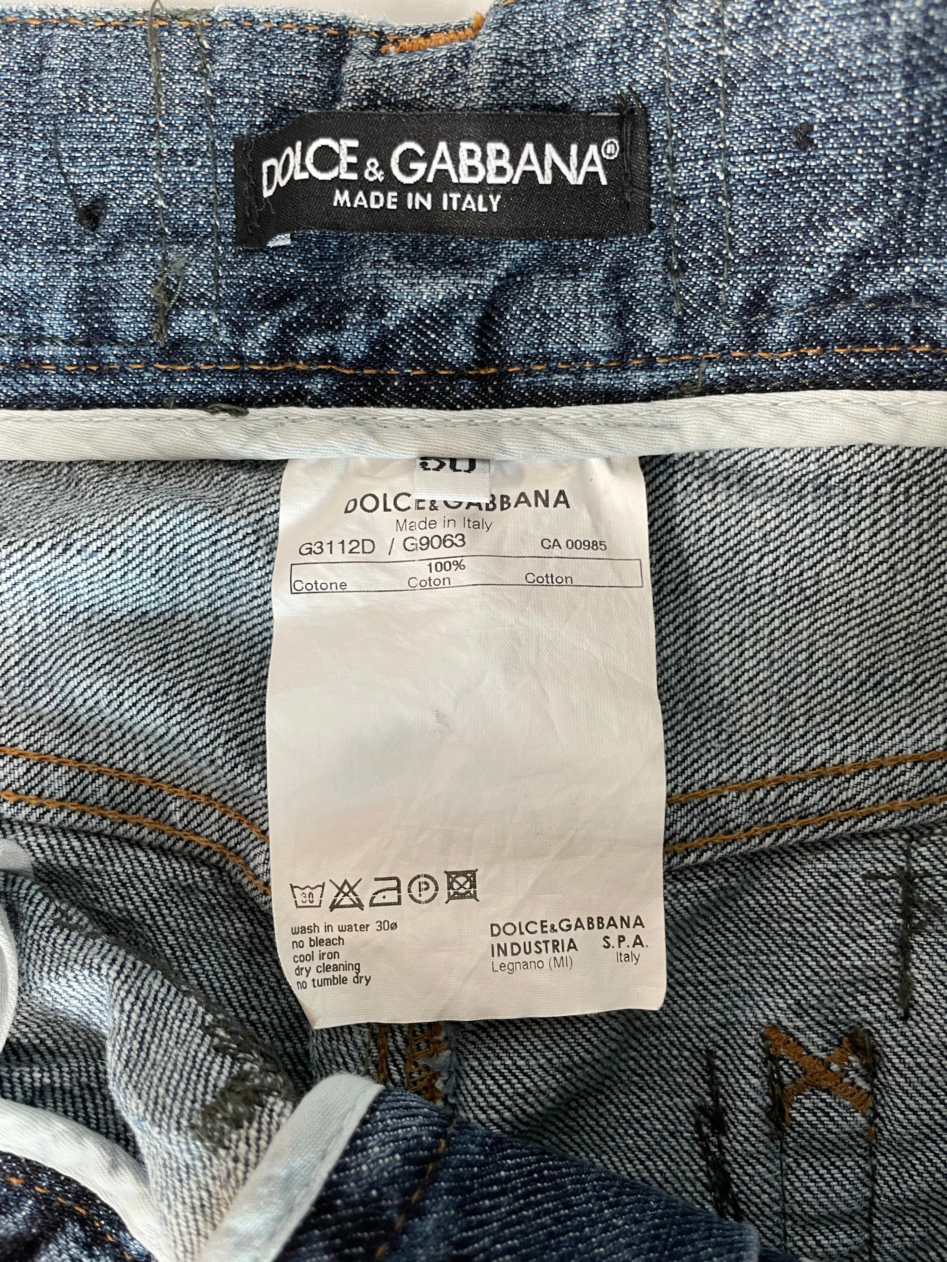 AW2005 Dolce & Gabbana hybrid patchwork cargo jeans