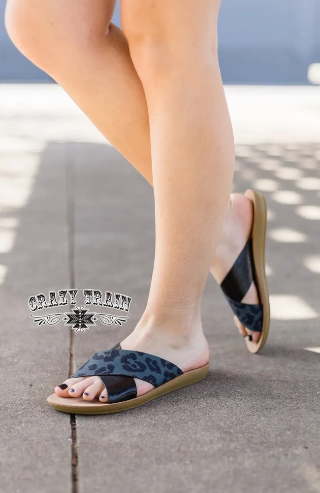 BEACH PLEASE SANDALS {{LEOPARD}}