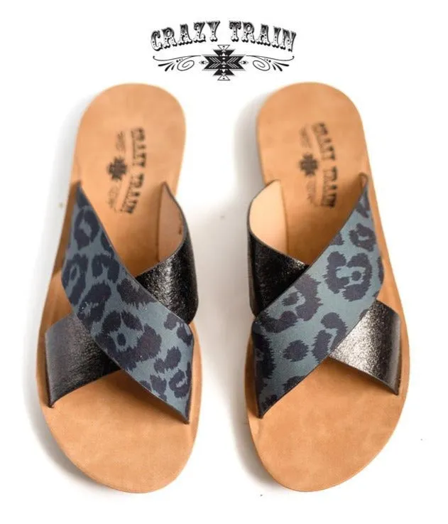BEACH PLEASE SANDALS {{LEOPARD}}