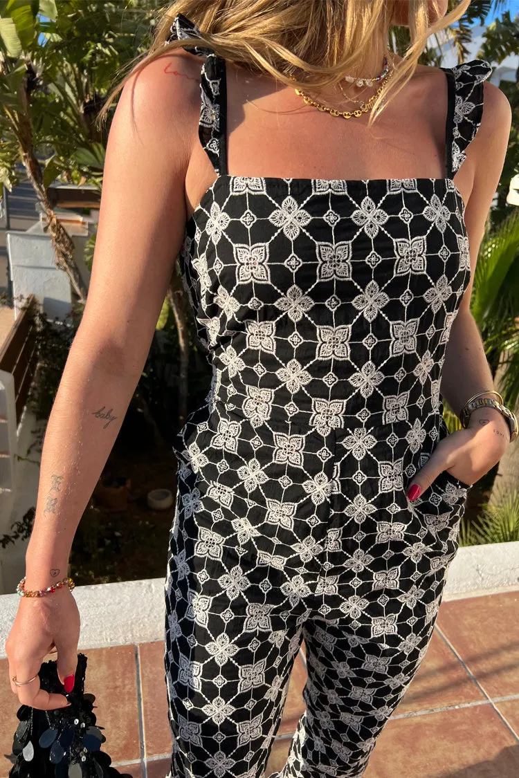 Black Broderie Jumpsuit