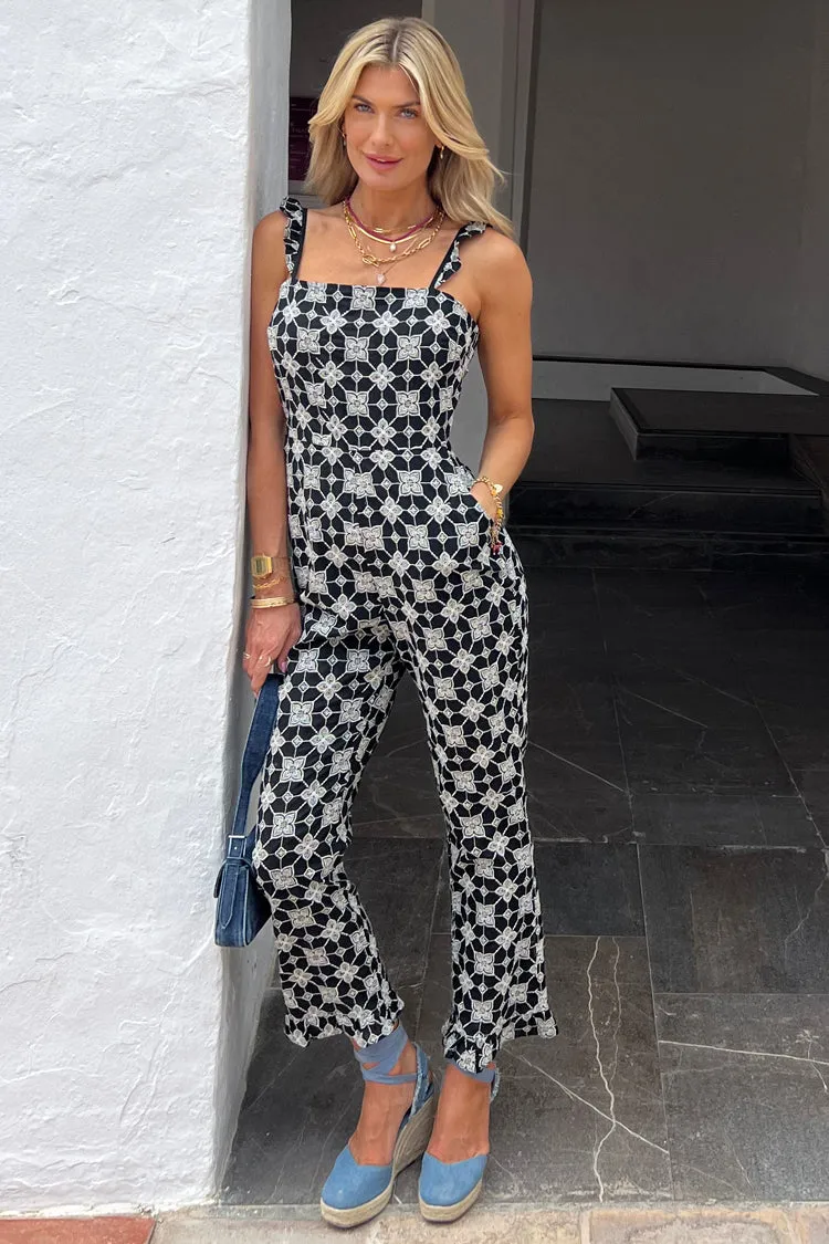 Black Broderie Jumpsuit
