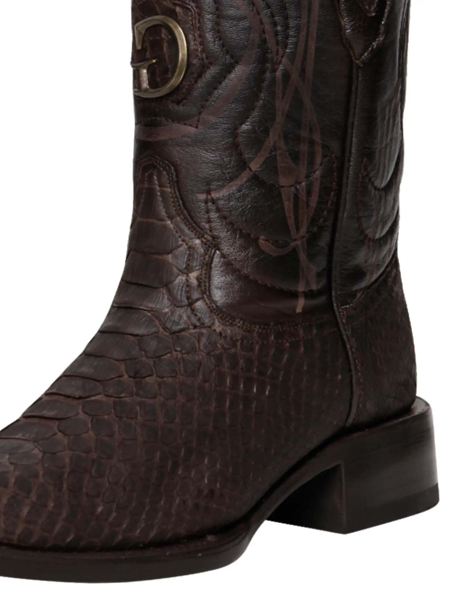 Botas Vaqueras Exoticas de Python Original para Hombre 'El General' - ID: 45088
