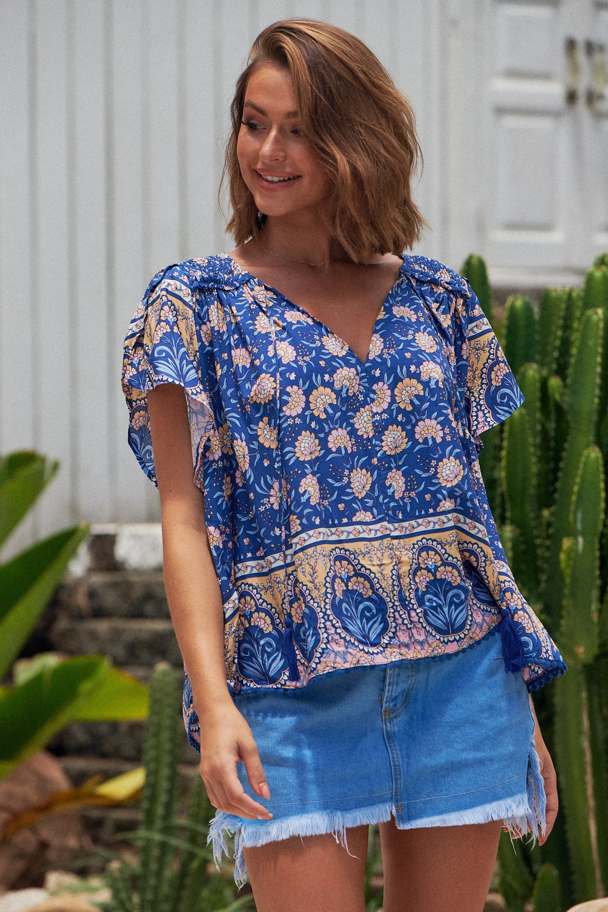 Camelia Print Fisico Top