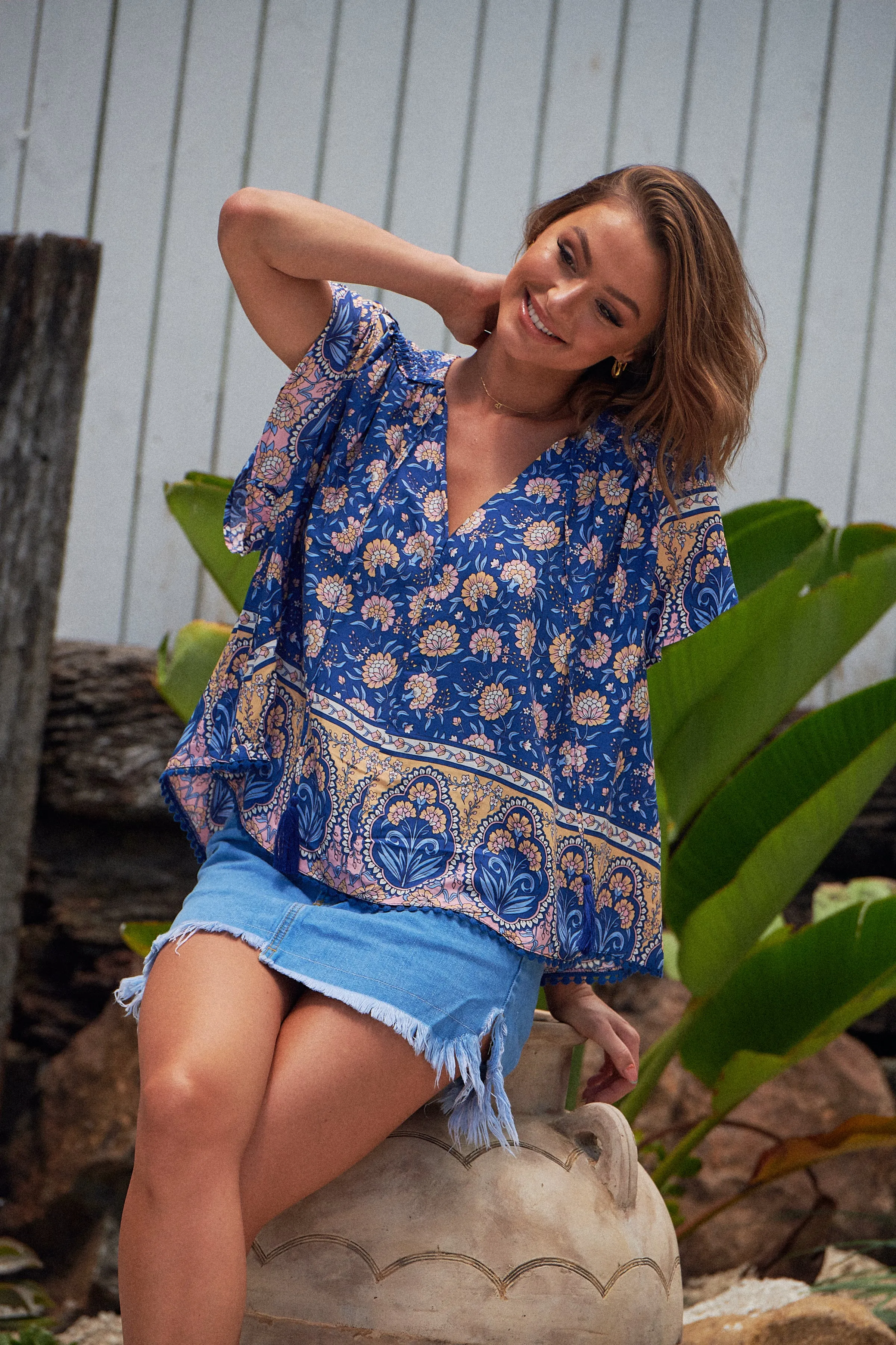 Camelia Print Fisico Top