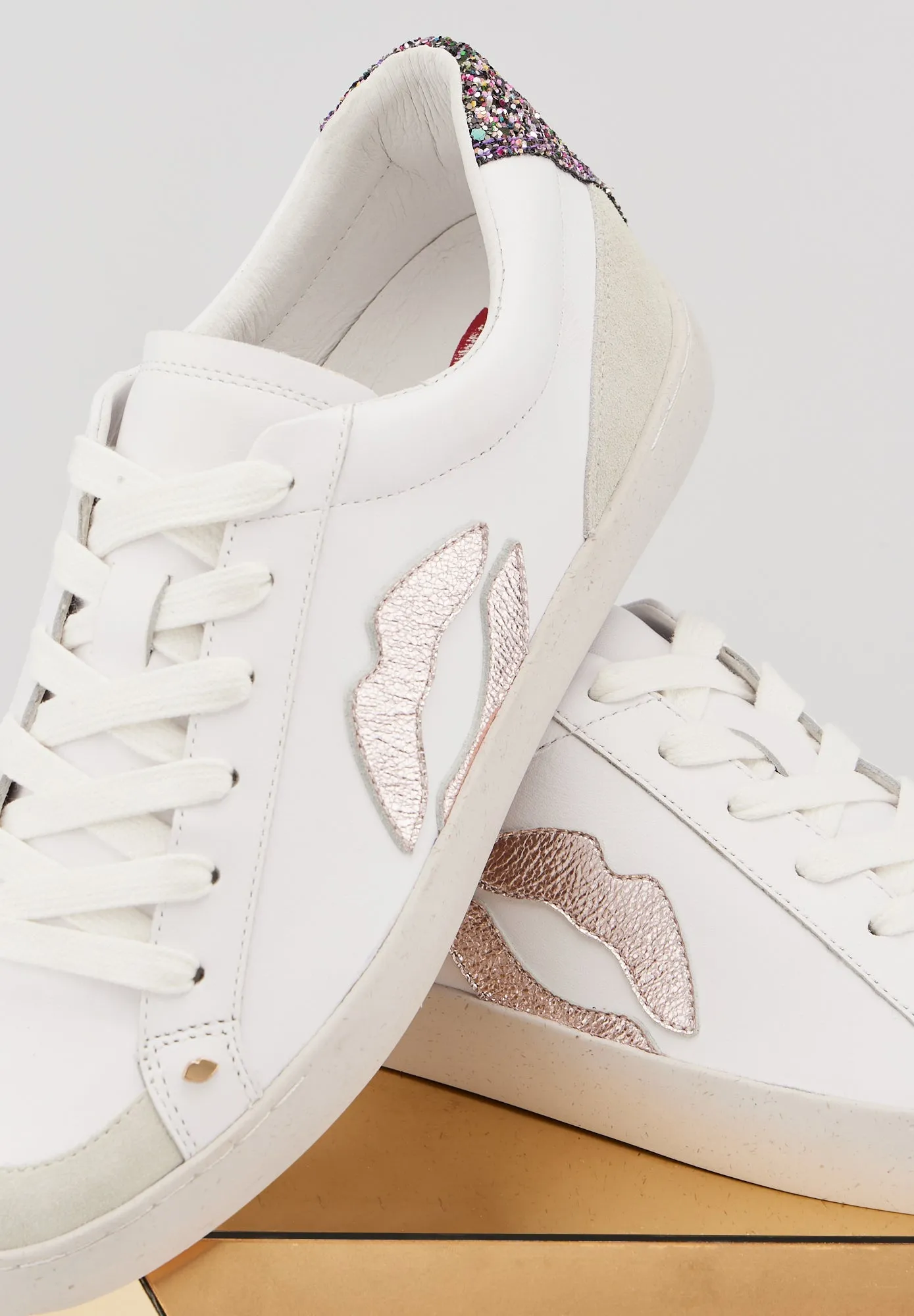 Colette-Blanc Rose Gold Glitter