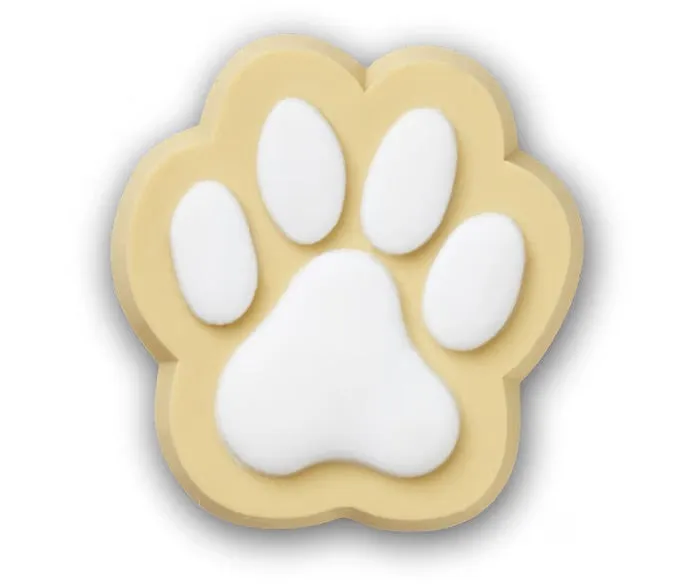 CROCS BEIGE DOG PAW JIBBITZ
