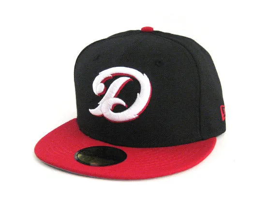 Daytona Cubs New Era 59FIFTY Fitted Hat (BLACK RED WHITE GRAY UNDERBRIM)
