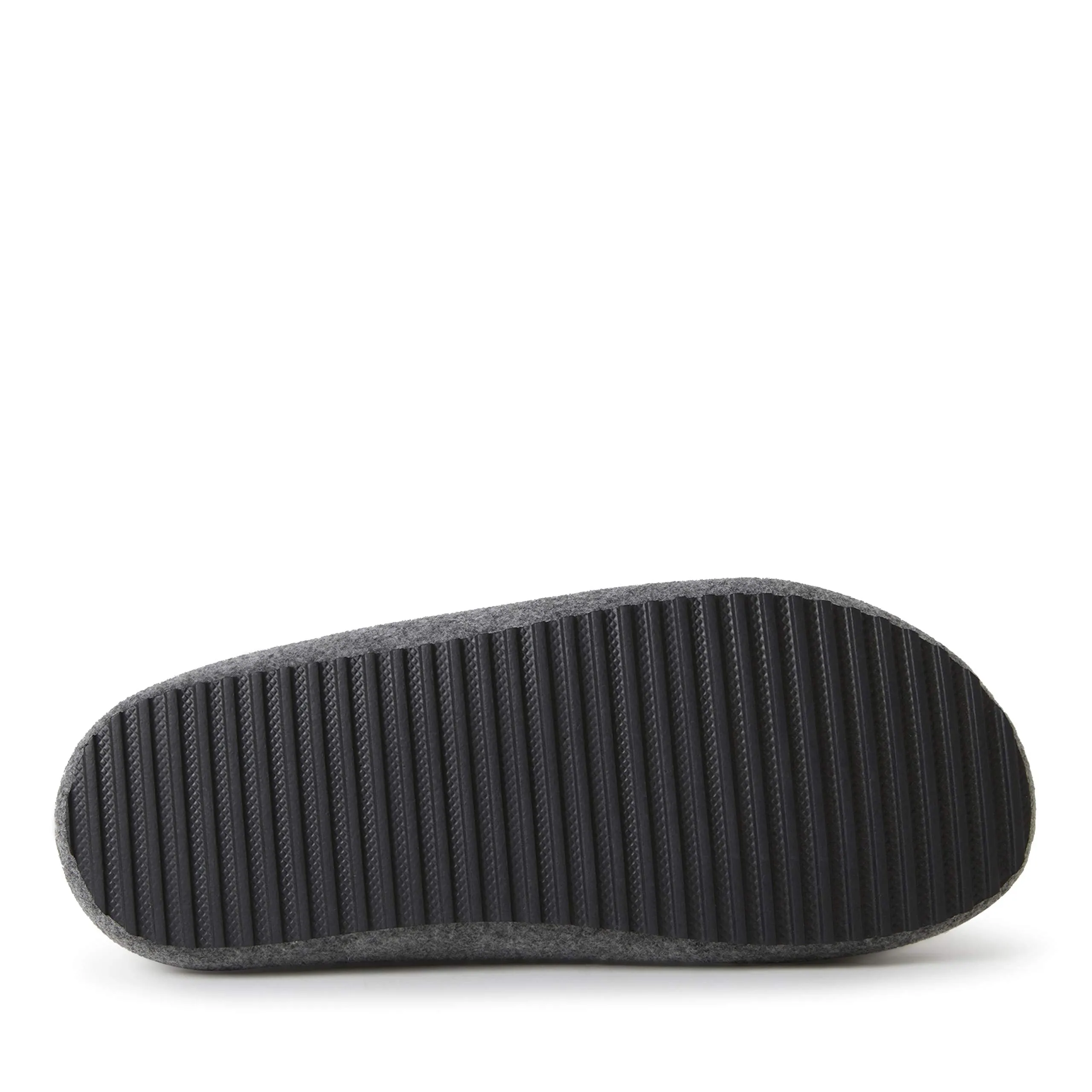 Dearfoams Women's Microwool Molded Footbed Clog Slipper, Grey Heather, Medium