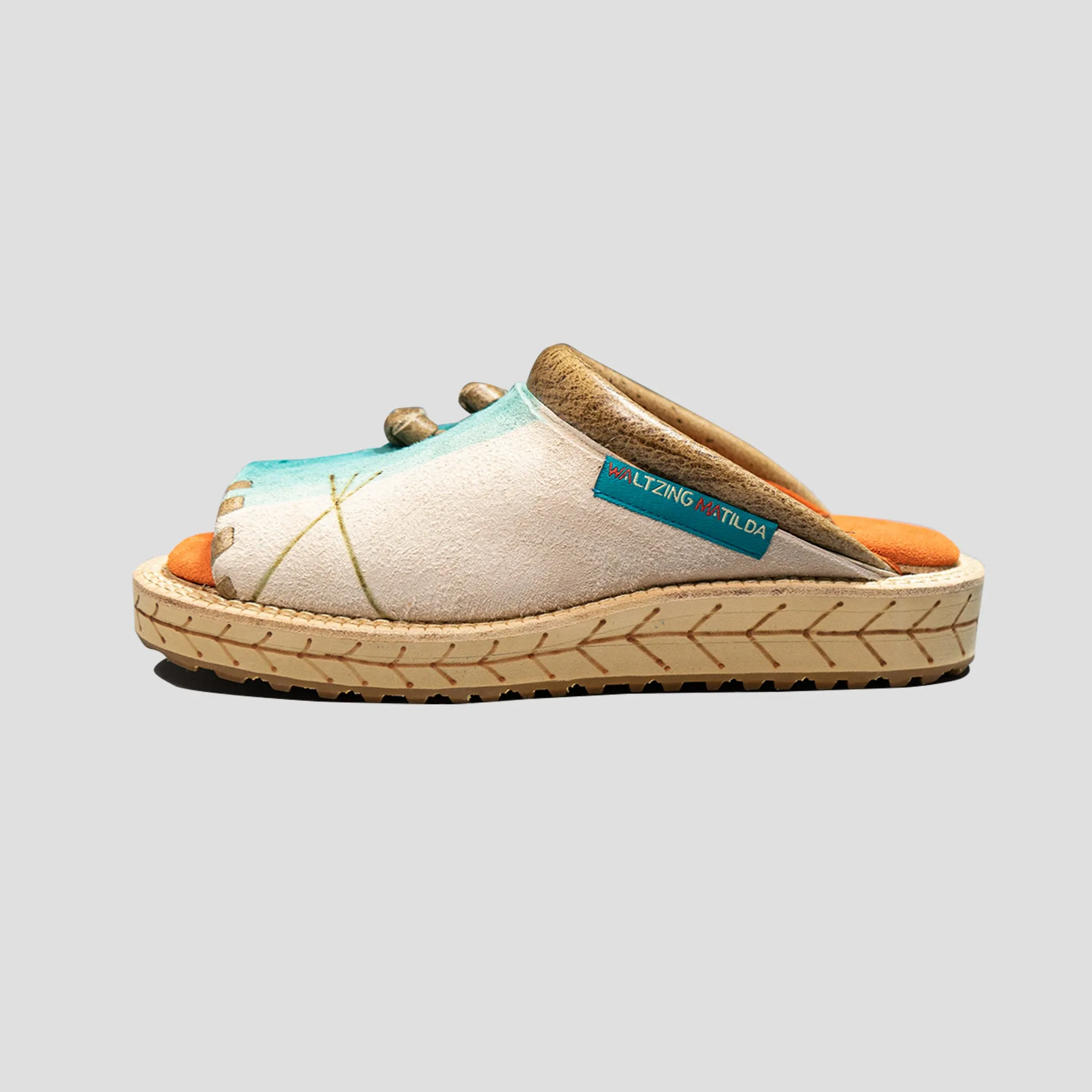 DEER LEATHER PUEBLO SANDALS