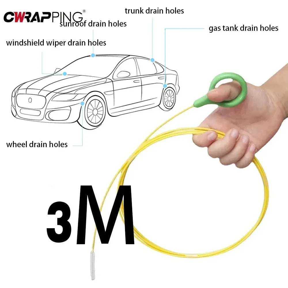 DrainGuard Unclog, Protect & Preserve 3M (9 feet) Car Drainage Cleaning Brush (3pcs)