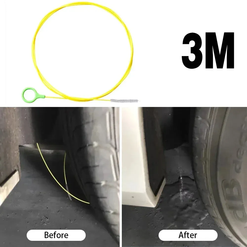 DrainGuard Unclog, Protect & Preserve 3M (9 feet) Car Drainage Cleaning Brush (3pcs)