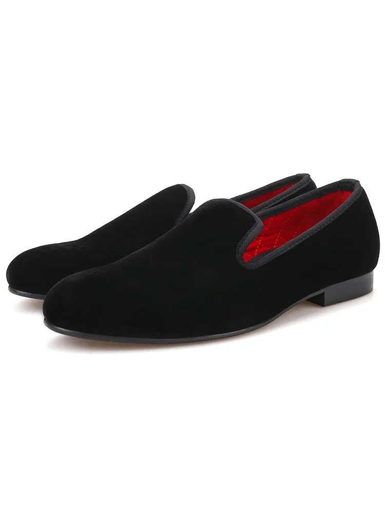 European and American star smoking shoes velvet loafers men's shoes nesting wedding men's shoes casual shoes trendy low-top shoes
