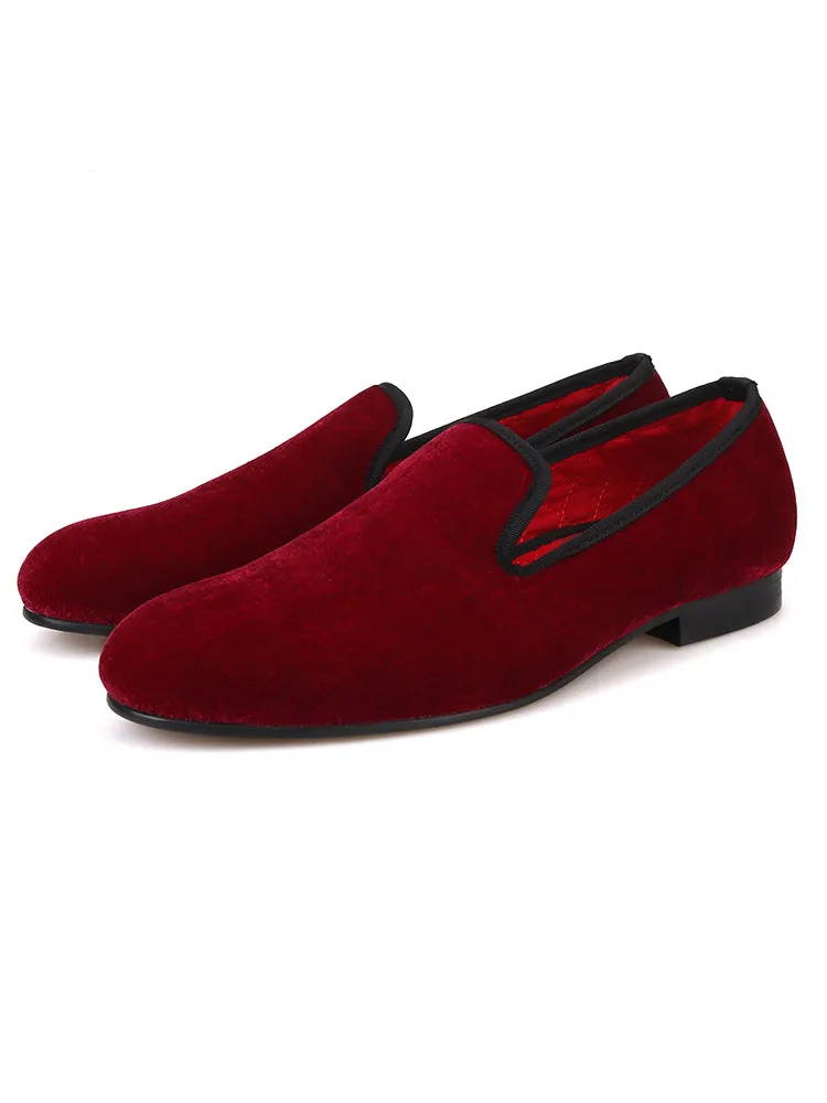 European and American star smoking shoes velvet loafers men's shoes nesting wedding men's shoes casual shoes trendy low-top shoes