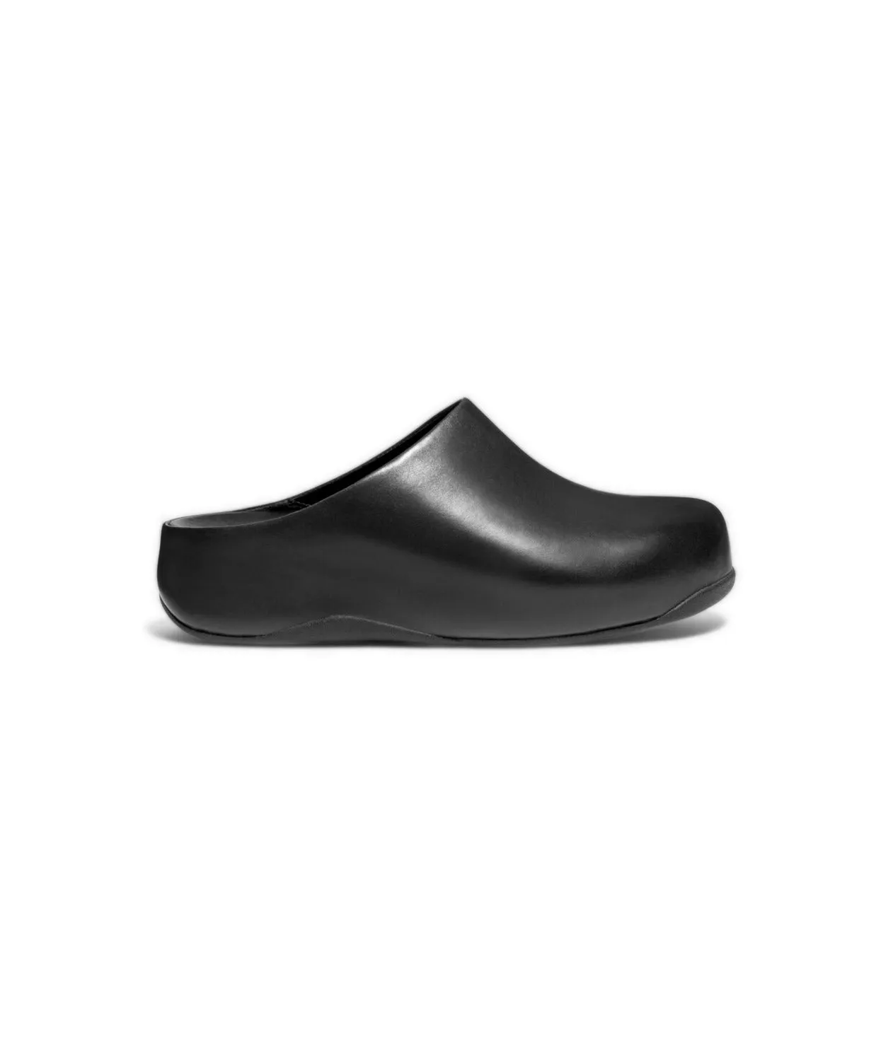 FitFlop Shuv Leather Clogs Black