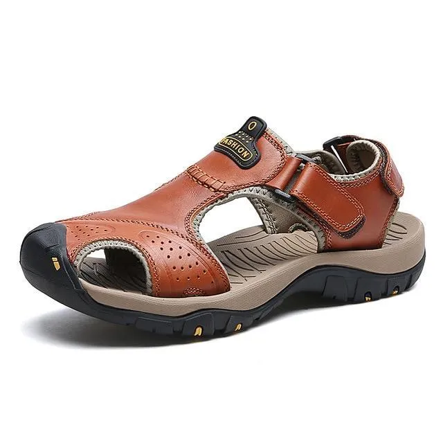 Genuine Leather Classic Ultra-Soft Hiking Sandals For Men