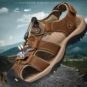 Genuine Leather Classic Ultra-Soft Hiking Sandals For Men