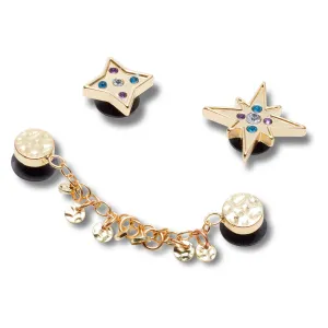 Gold Star and Chain 3 Jibbitz Pack