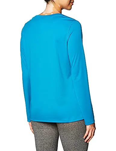 Hanes Women's Sport Cool Dri Performance Long Sleeve Tee, Underwater Blue, Medium