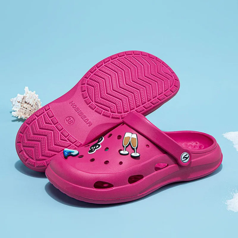 Hobibear Parent-Child Hole Shoes Sandals Summer Girls Closed Toe Adult Beach Shoes Sandals Factory Direct Sales