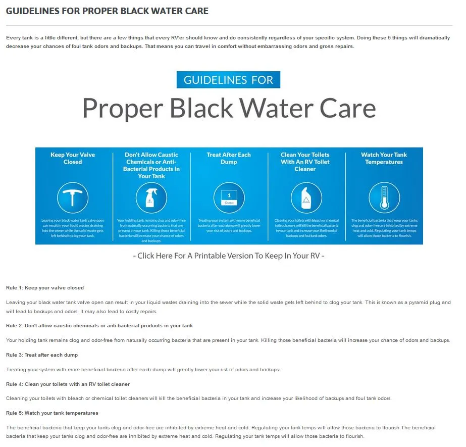 Holding Tank Cleaner - Unclogs Holding tanks