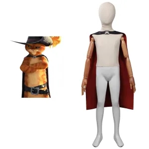 Kids Children Puss in Boots: The Last Wish -Puss in Boots Cosplay Costume  Cloak Outfits Halloween Carnival Suit