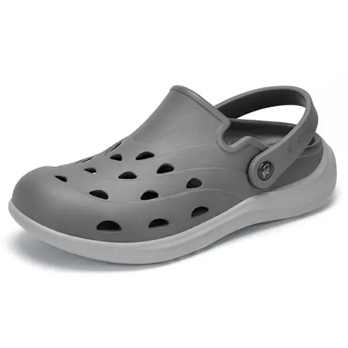 Kricely Clogs for Men with Arch Support Shower Hiking Sandals for Beach Water, Recovery Plantar Fasciitis Orthotic Slides