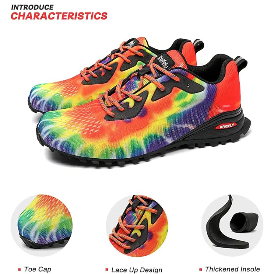 Kricely Men's Trail Running Shoes - Breathable Lightweight Hiking Sneakers with Advanced Traction Technology for Gym, Jogging & Outdoor Sports