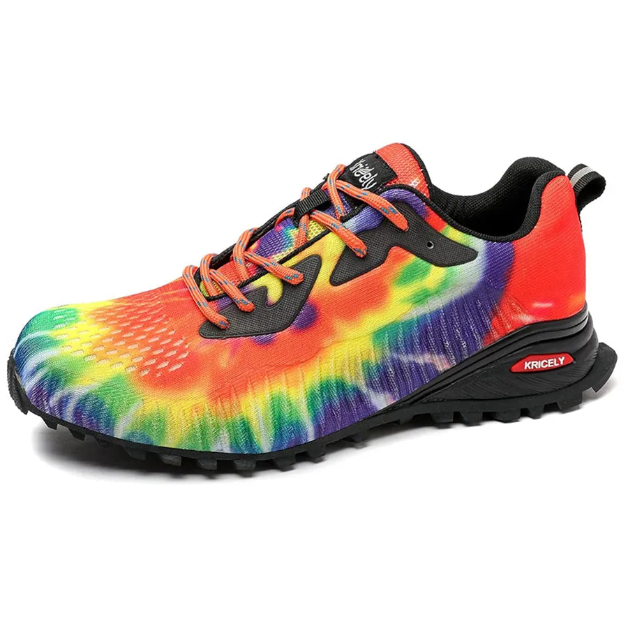Kricely Men's Trail Running Shoes - Breathable Lightweight Hiking Sneakers with Advanced Traction Technology for Gym, Jogging & Outdoor Sports