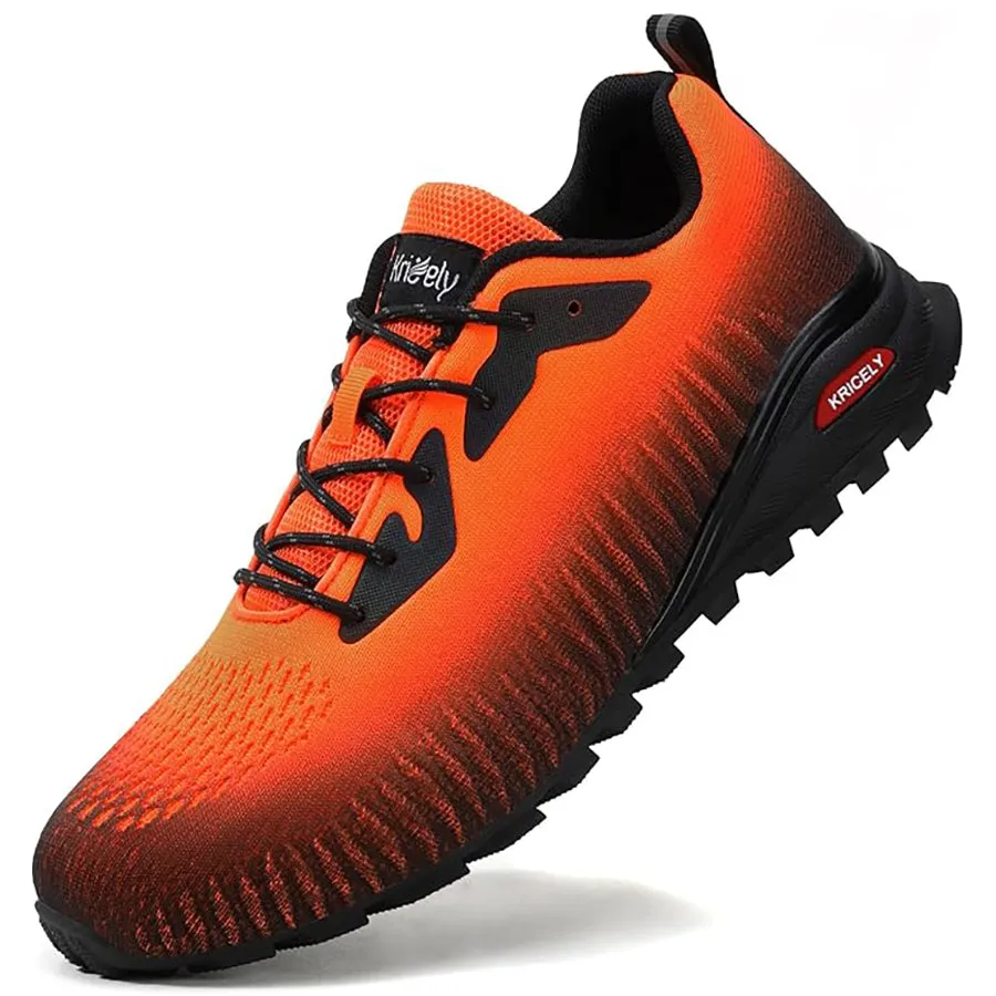 Kricely Men's Trail Running Shoes - Breathable Lightweight Hiking Sneakers with Advanced Traction Technology for Gym, Jogging & Outdoor Sports