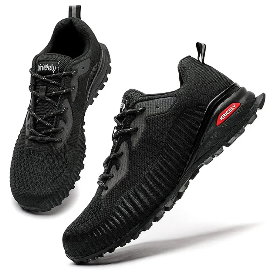 Kricely Men's Trail Running Shoes - Breathable Lightweight Hiking Sneakers with Advanced Traction Technology for Gym, Jogging & Outdoor Sports