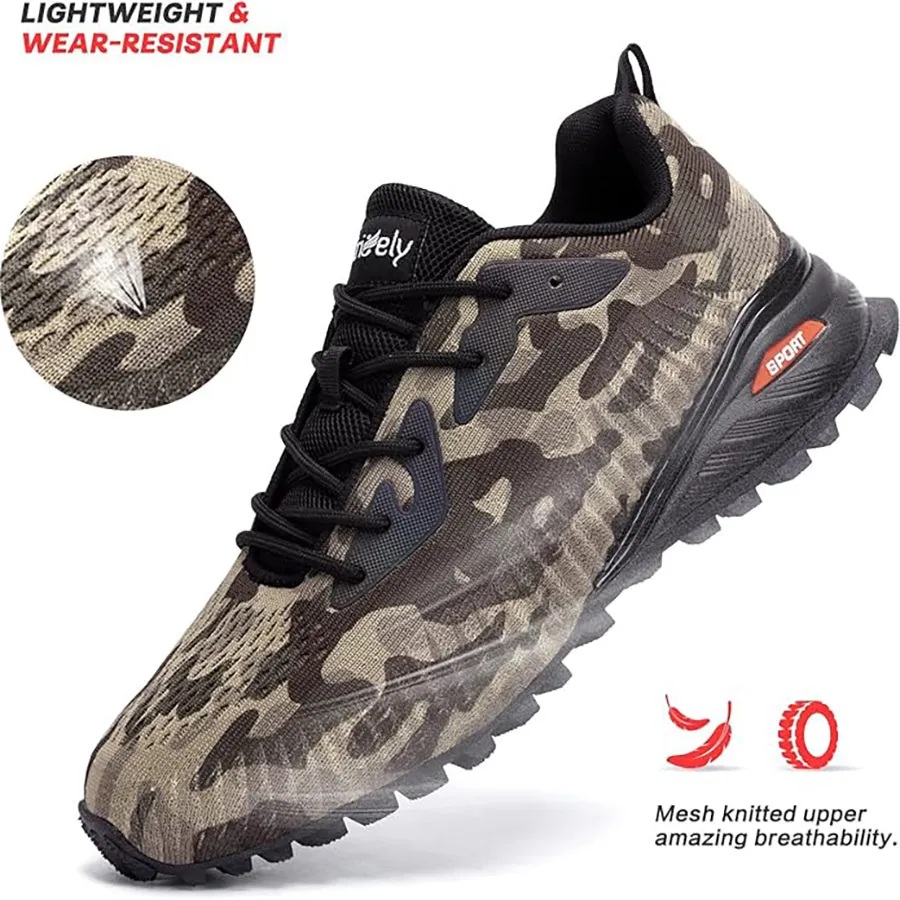 Kricely Men's Trail Running Shoes - Breathable Lightweight Hiking Sneakers with Advanced Traction Technology for Gym, Jogging & Outdoor Sports