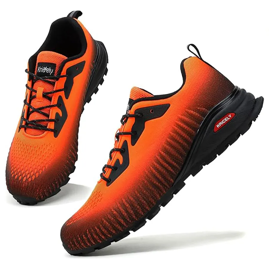 Kricely Men's Trail Running Shoes - Breathable Lightweight Hiking Sneakers with Advanced Traction Technology for Gym, Jogging & Outdoor Sports