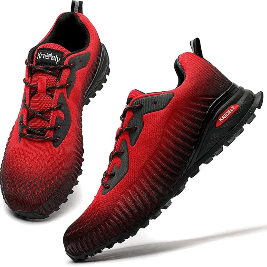 Kricely Men's Trail Running Shoes - Breathable Lightweight Hiking Sneakers with Advanced Traction Technology for Gym, Jogging & Outdoor Sports