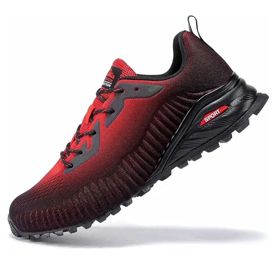Kricely Men's Trail Running Shoes - Breathable Lightweight Hiking Sneakers with Advanced Traction Technology for Gym, Jogging & Outdoor Sports
