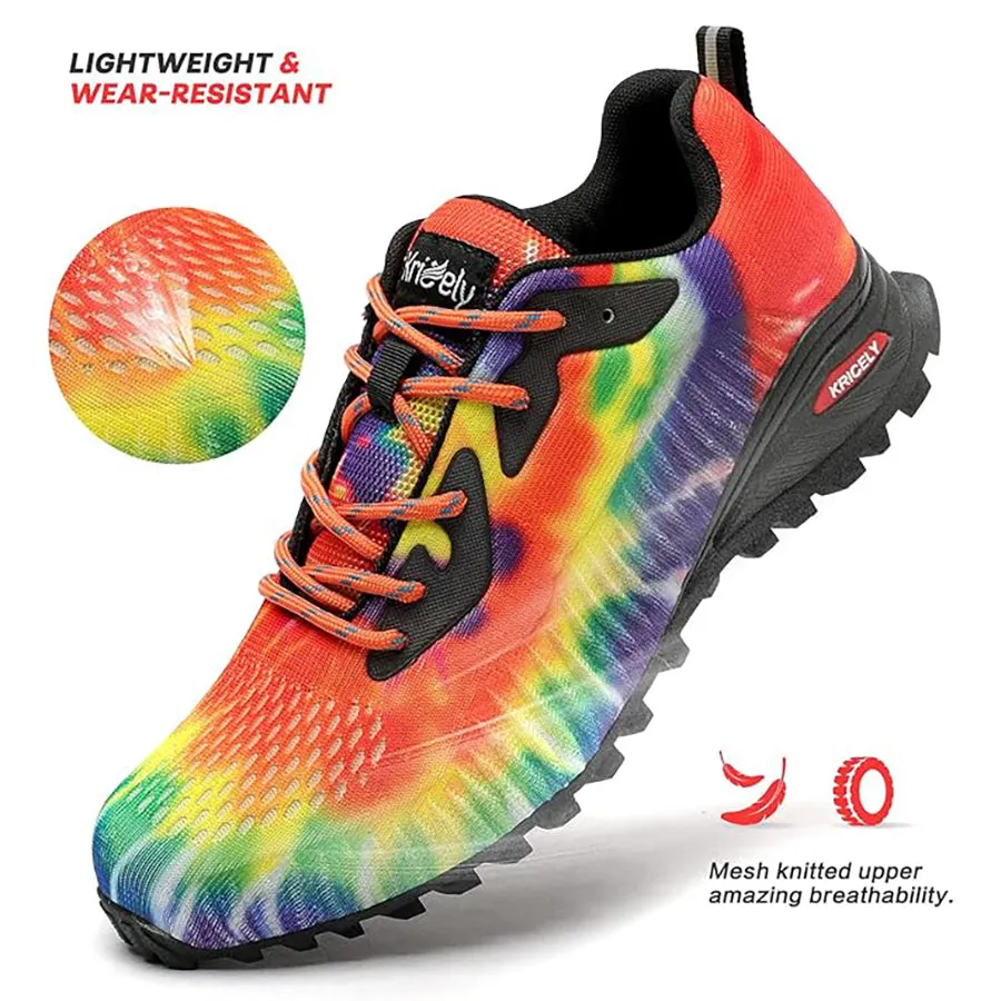 Kricely Men's Trail Running Shoes - Breathable Lightweight Hiking Sneakers with Advanced Traction Technology for Gym, Jogging & Outdoor Sports