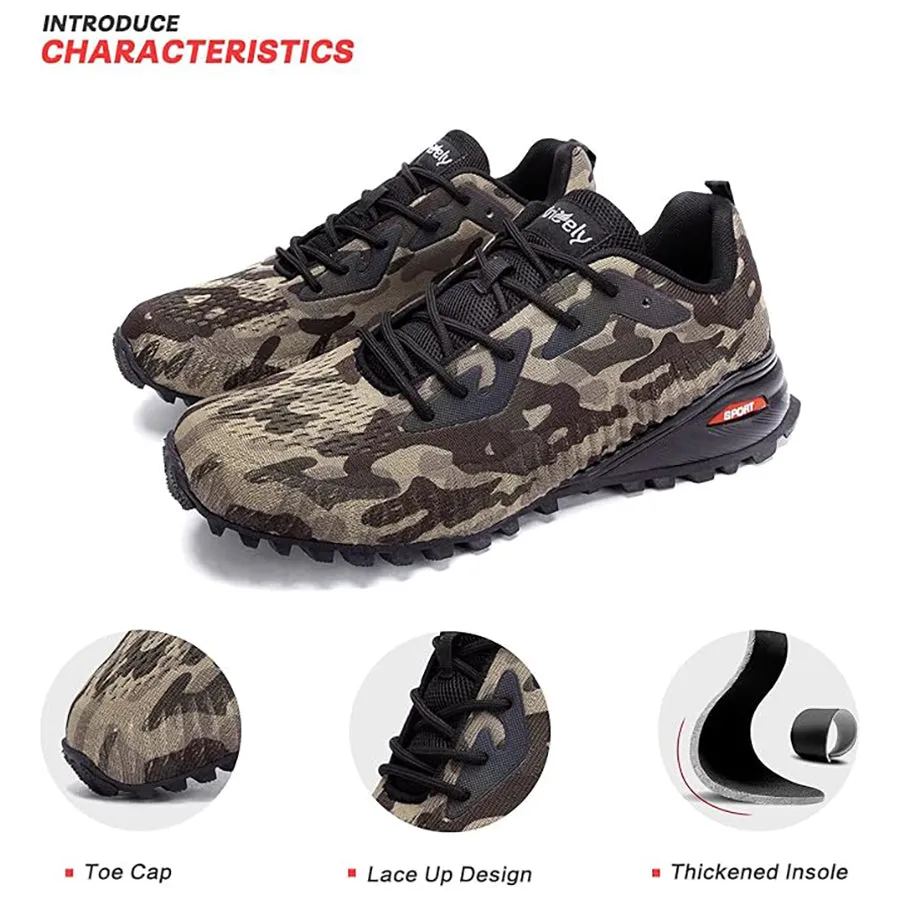 Kricely Men's Trail Running Shoes - Breathable Lightweight Hiking Sneakers with Advanced Traction Technology for Gym, Jogging & Outdoor Sports