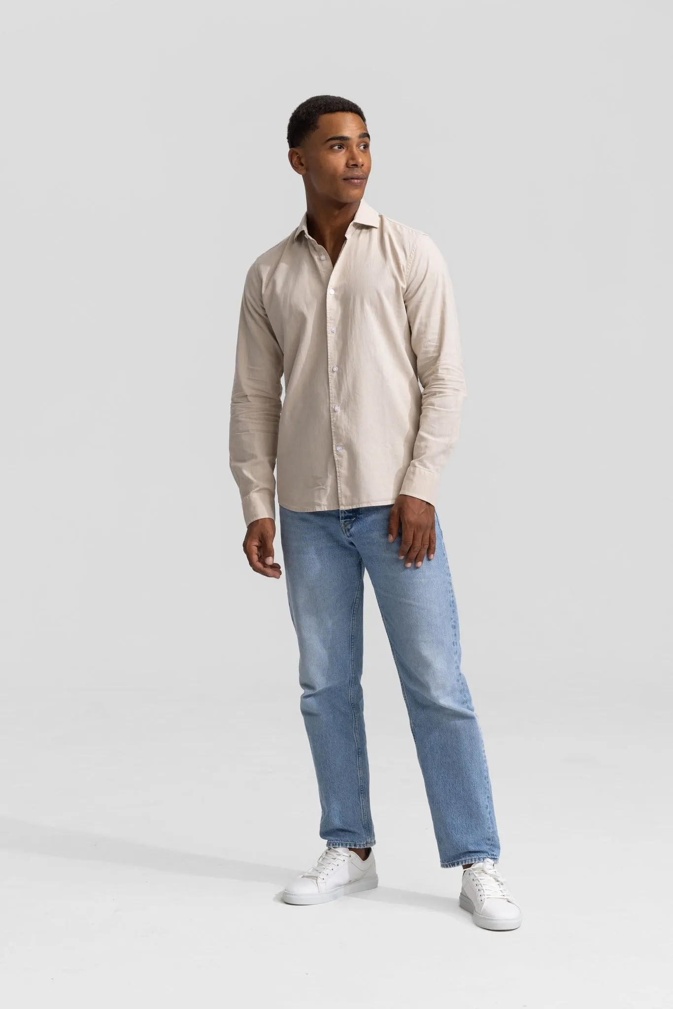 Lindo Beige Linen Shirt