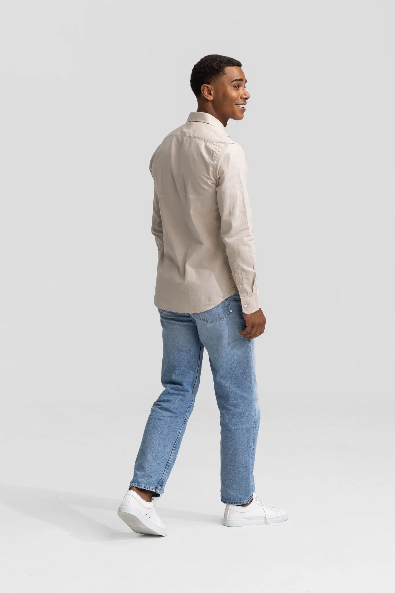 Lindo Beige Linen Shirt