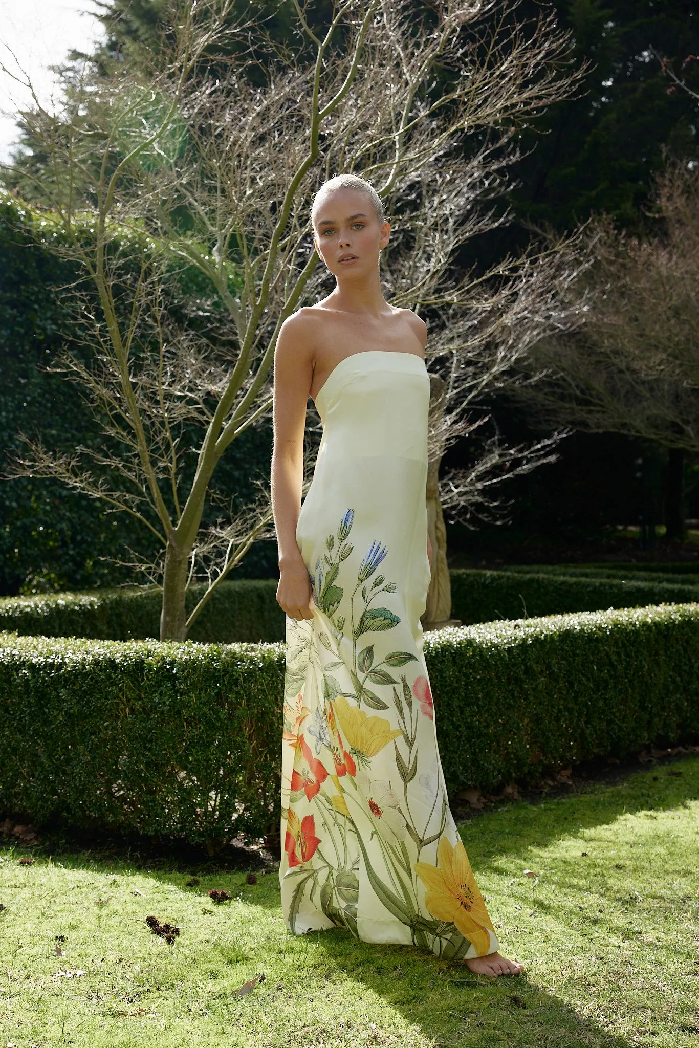 LUCIE DRESS IN BUTTERMILK FLEUR