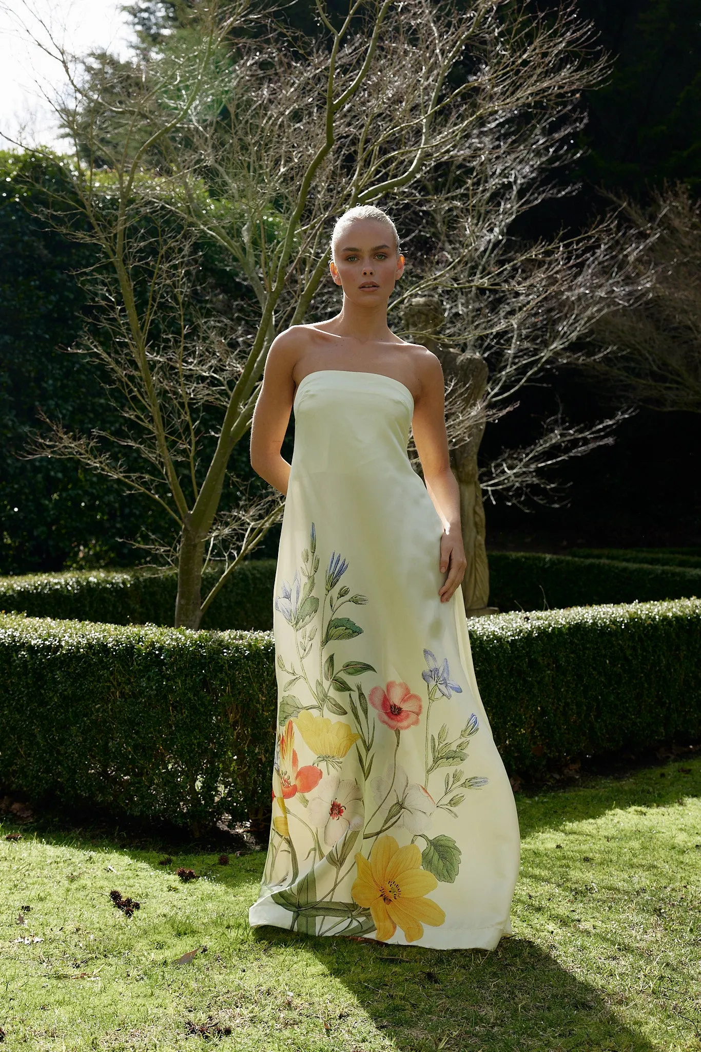 LUCIE DRESS IN BUTTERMILK FLEUR