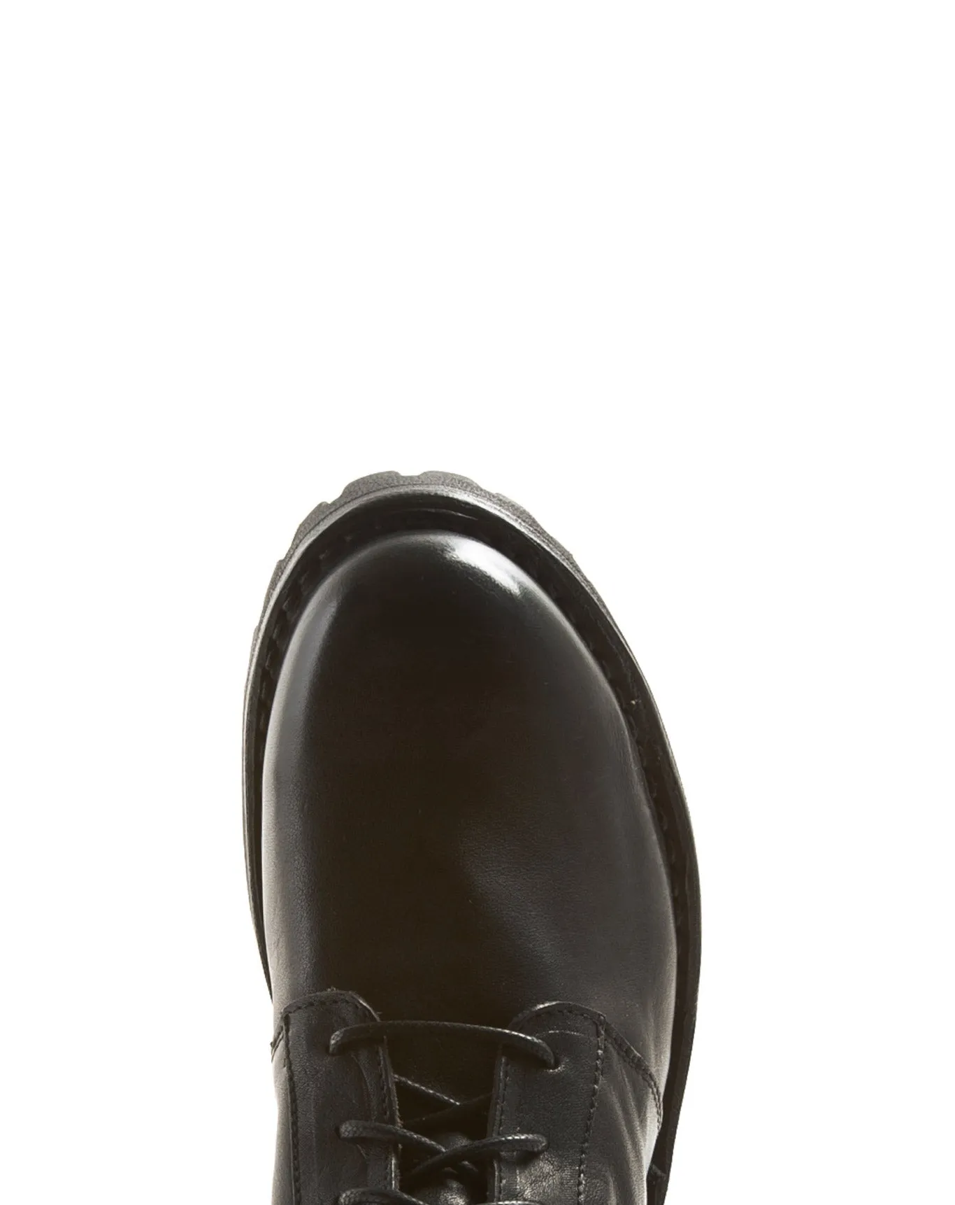 M-EGAN Black Leather Lace-up Boots
