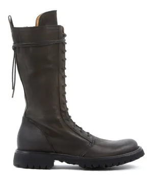 M-EGAN Brown Leather Tall Boots